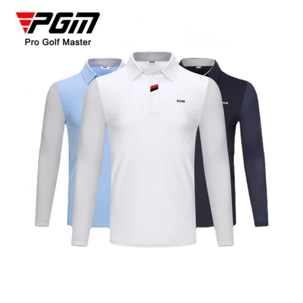 Pgm GOLF เสื้อโปโลแขนยาวลําลอง ผ้าเรยอน ป้องกันแดด ระบายอากาศได้ดี แฟชั่นฤดูร้อน สไตล์สปอร์ต สําหรับผู้ชาย